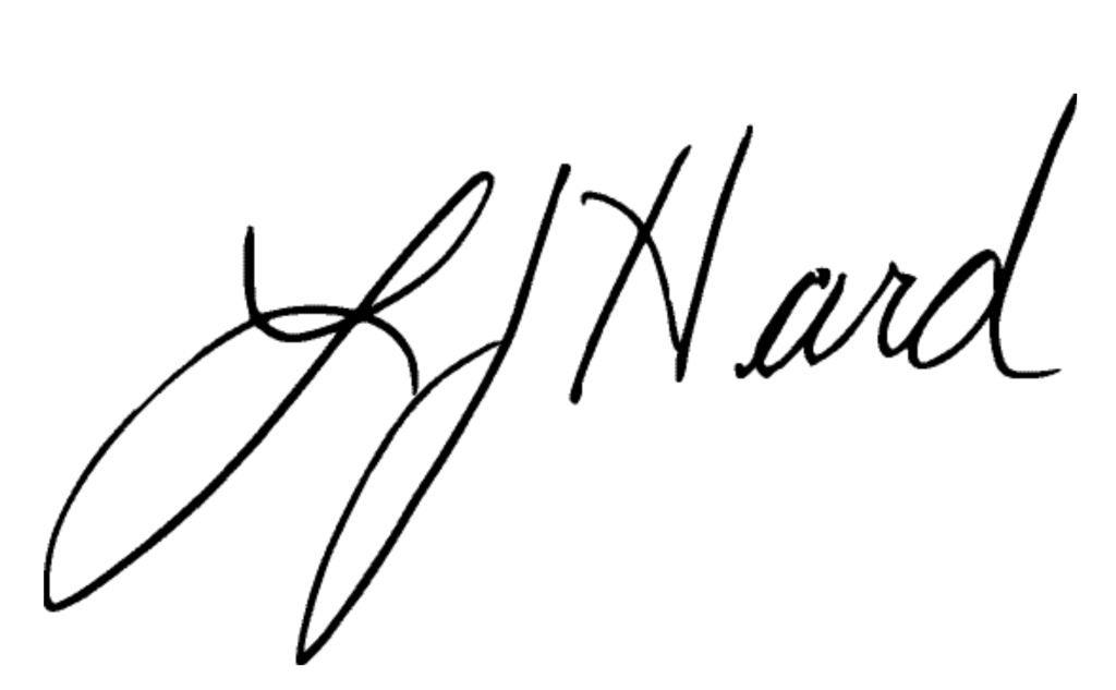 Lindsay-Jean Hard's signature